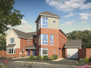 Artists impression of the Tower and Kenwood show home housetypes