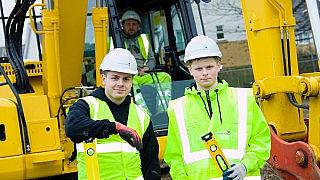 Ryan and Harry who are apprentices on our Ings project in Hull