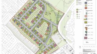 Site plan for new development in Belle Vale
